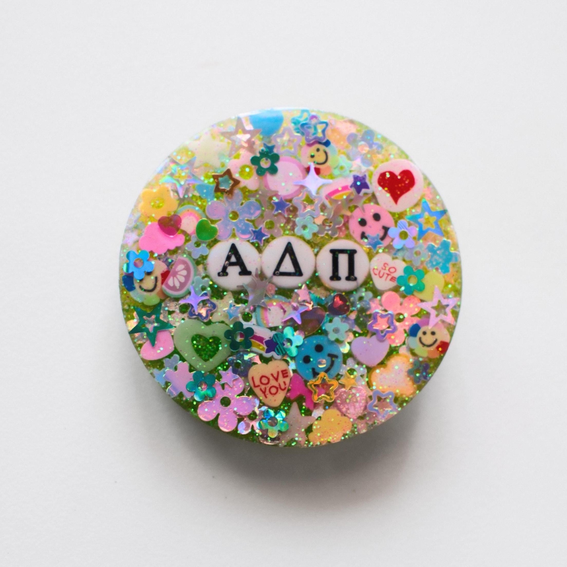 Sorority Glitter Phone Grip: Greek Letter Phone Grip