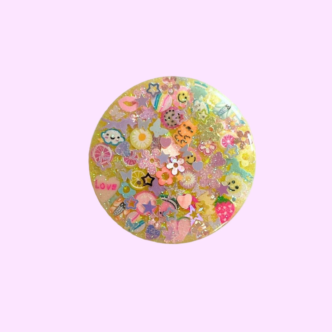 Yellow Sparkle Phone Grip