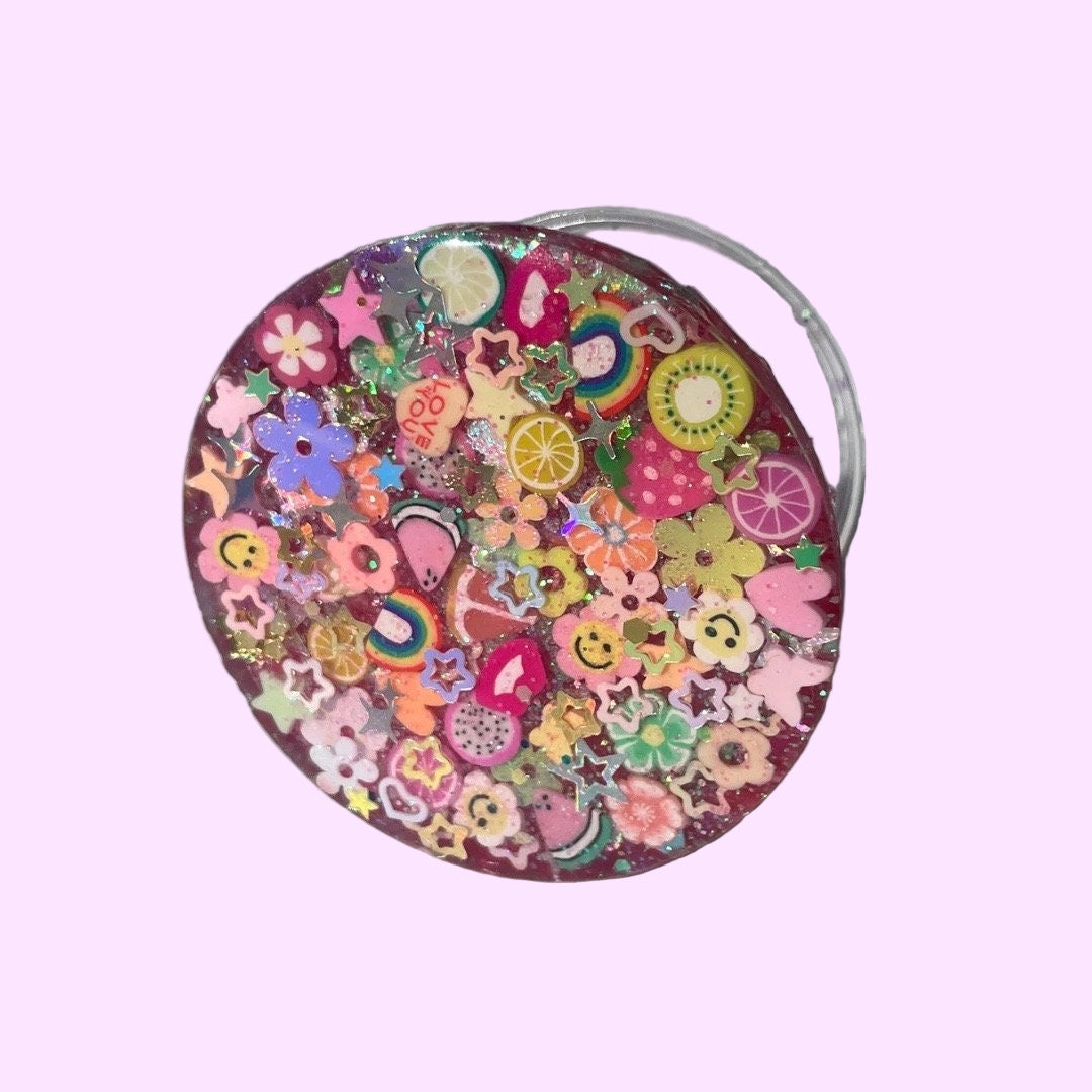 Fuchsia Sparkle Phone Grip