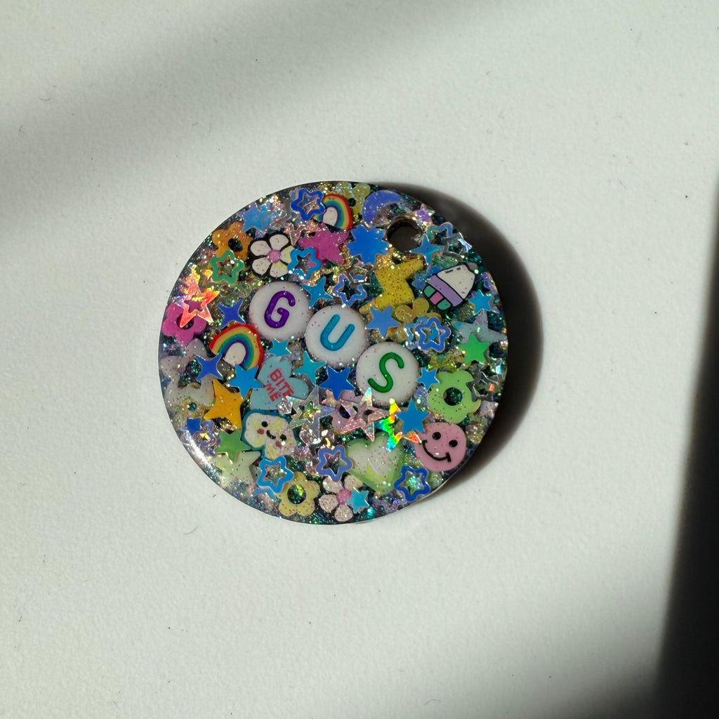 Funky Sparkle Pet ID Tag