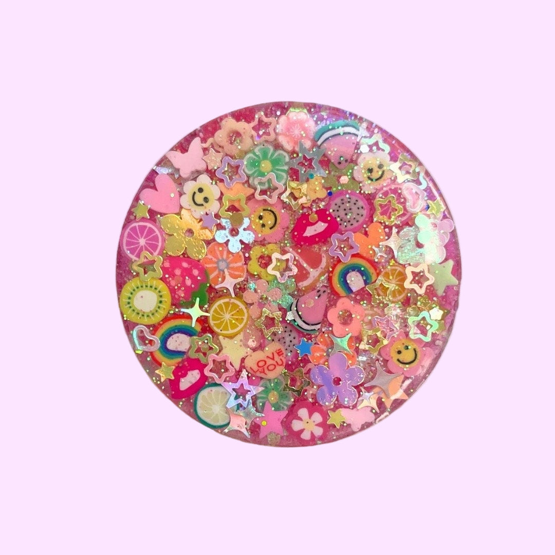 Fuchsia Sparkle Phone Grip