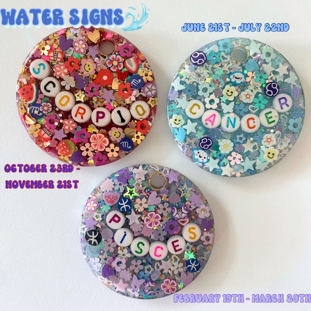 Zodiac Sparkle Keychain - Astrology keychain