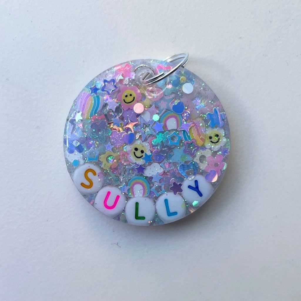 Iridescent Sparkle Pet ID Tag