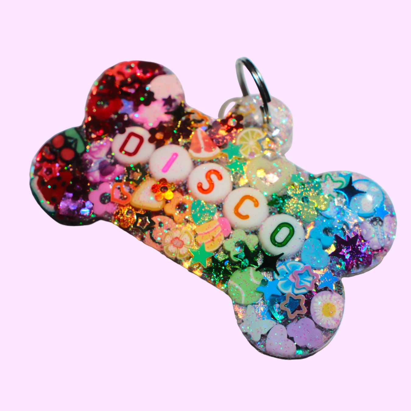 Rainbow Sparkle Pet Tag