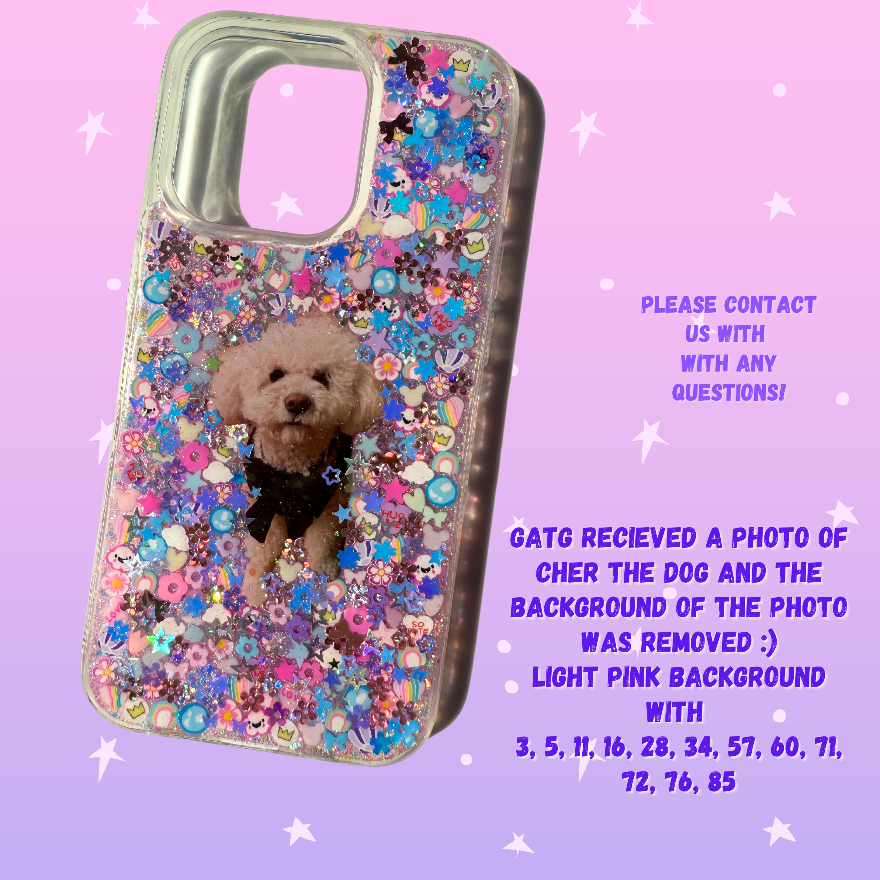 CUSTOM Photo Sparkle Phone Case
