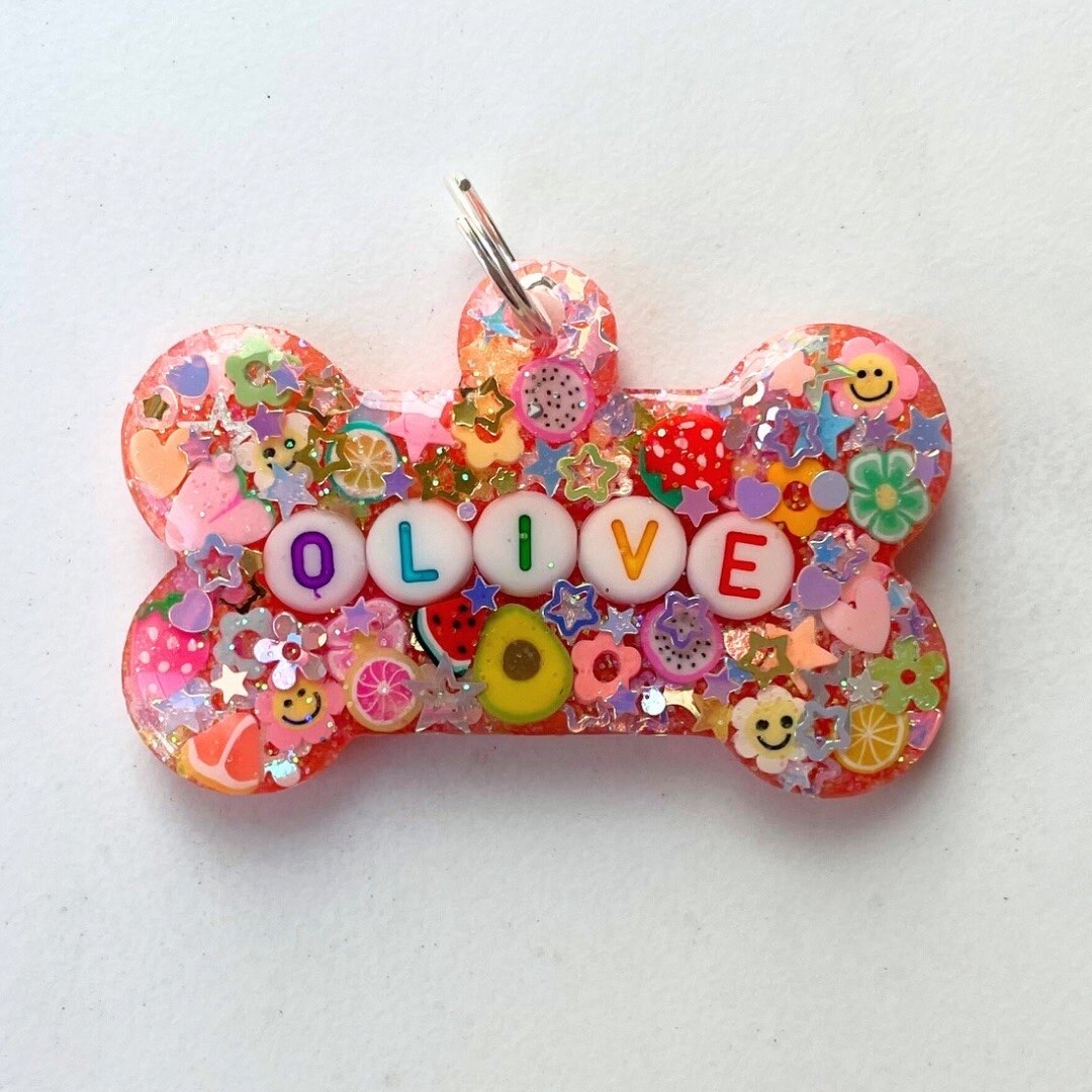 Summertime Sparkle Pet ID Tag