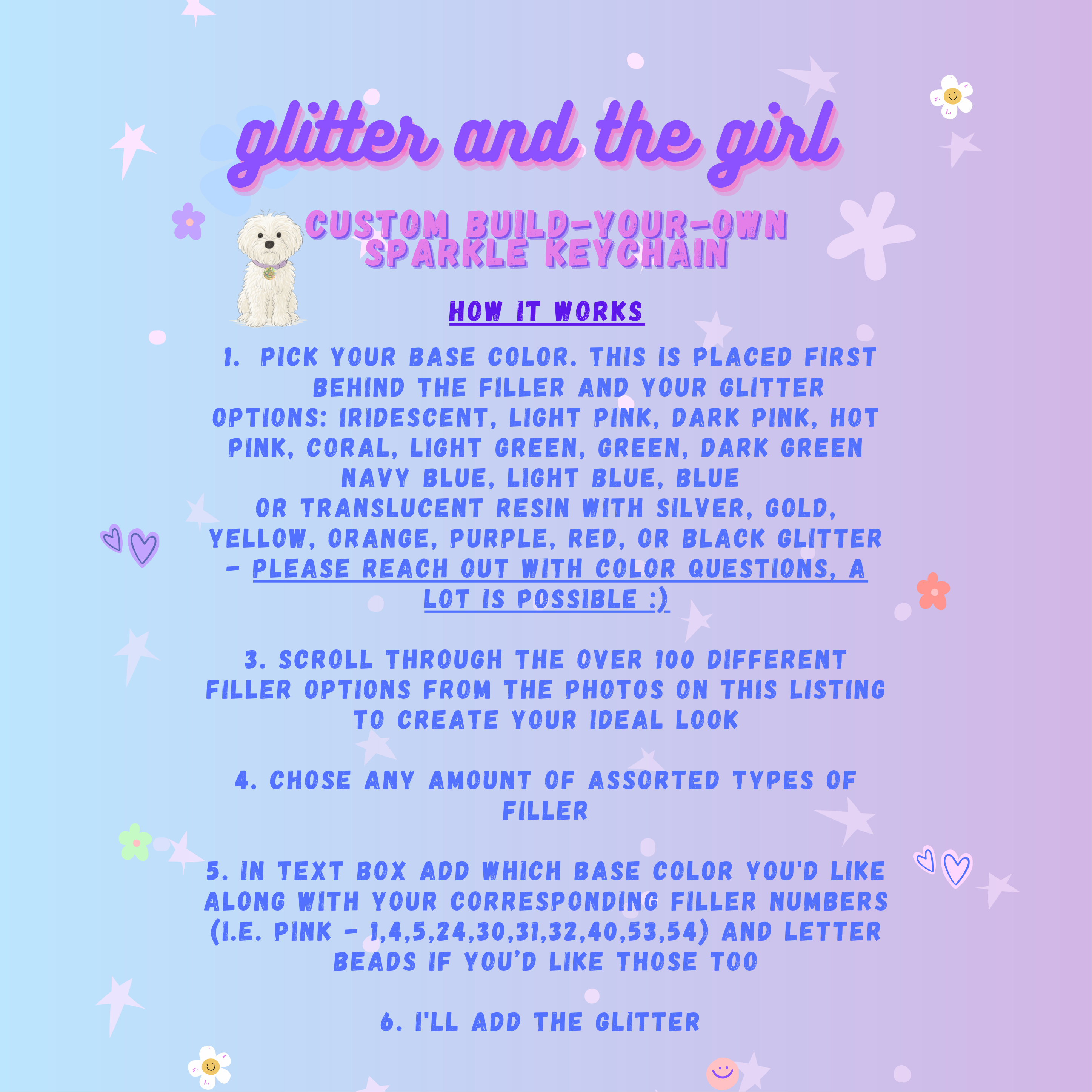 CUSTOM Sparkle Keychain : Build-Your-Own Keychain