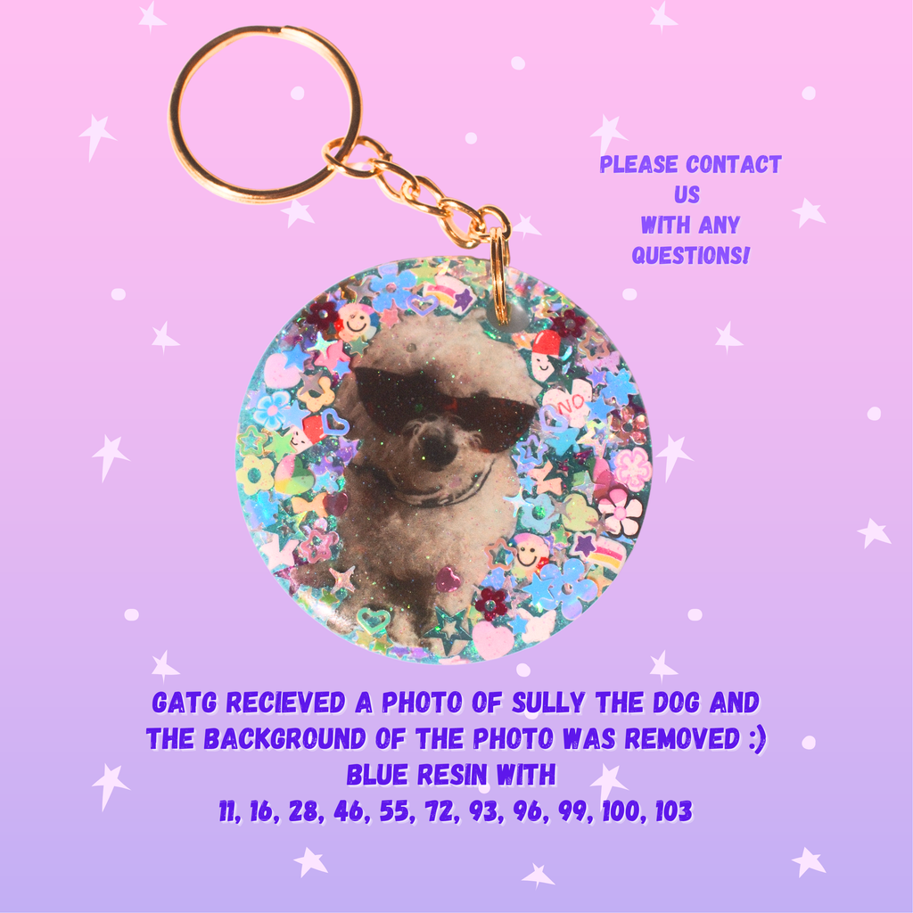 Custom Sparkle Photo Keychain: Personalized Glitter Resin Gift