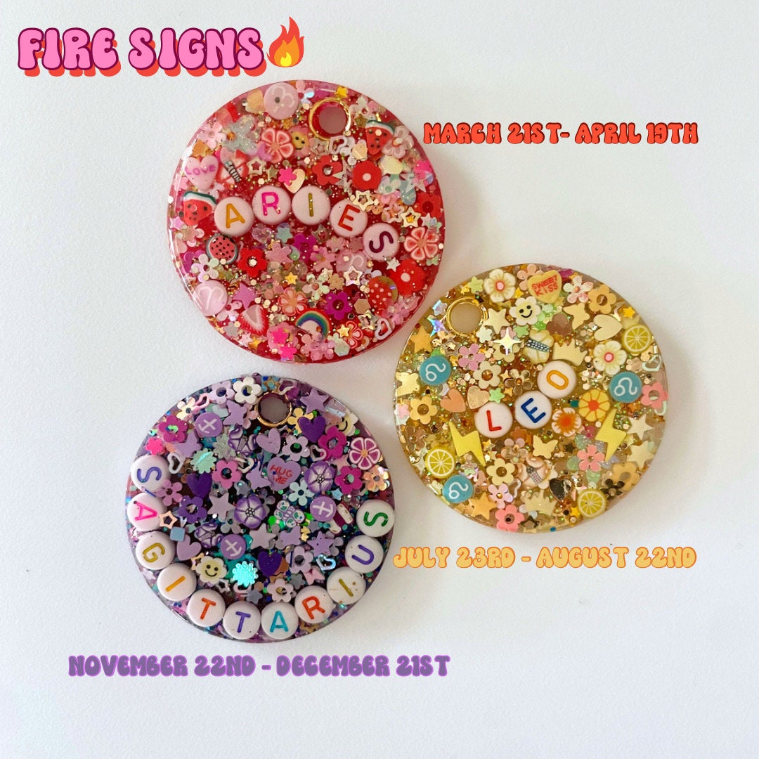 Zodiac Sparkle Keychain - Astrology keychain