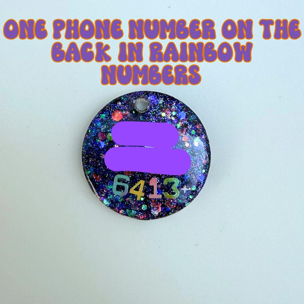 Super Spooky Sparkle Pet ID Tag - Halloween Pet Tag