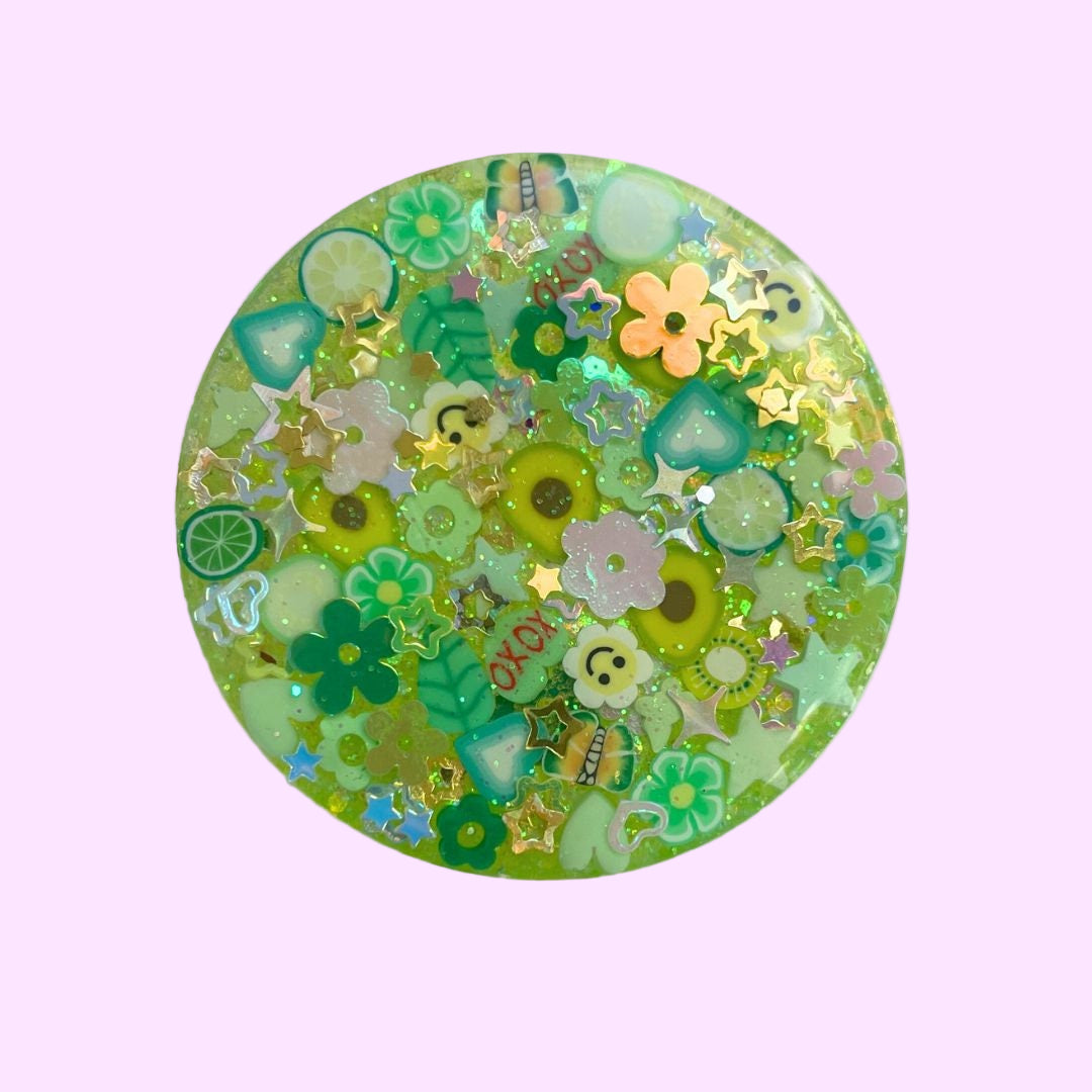 Green Sparkle Phone Grip
