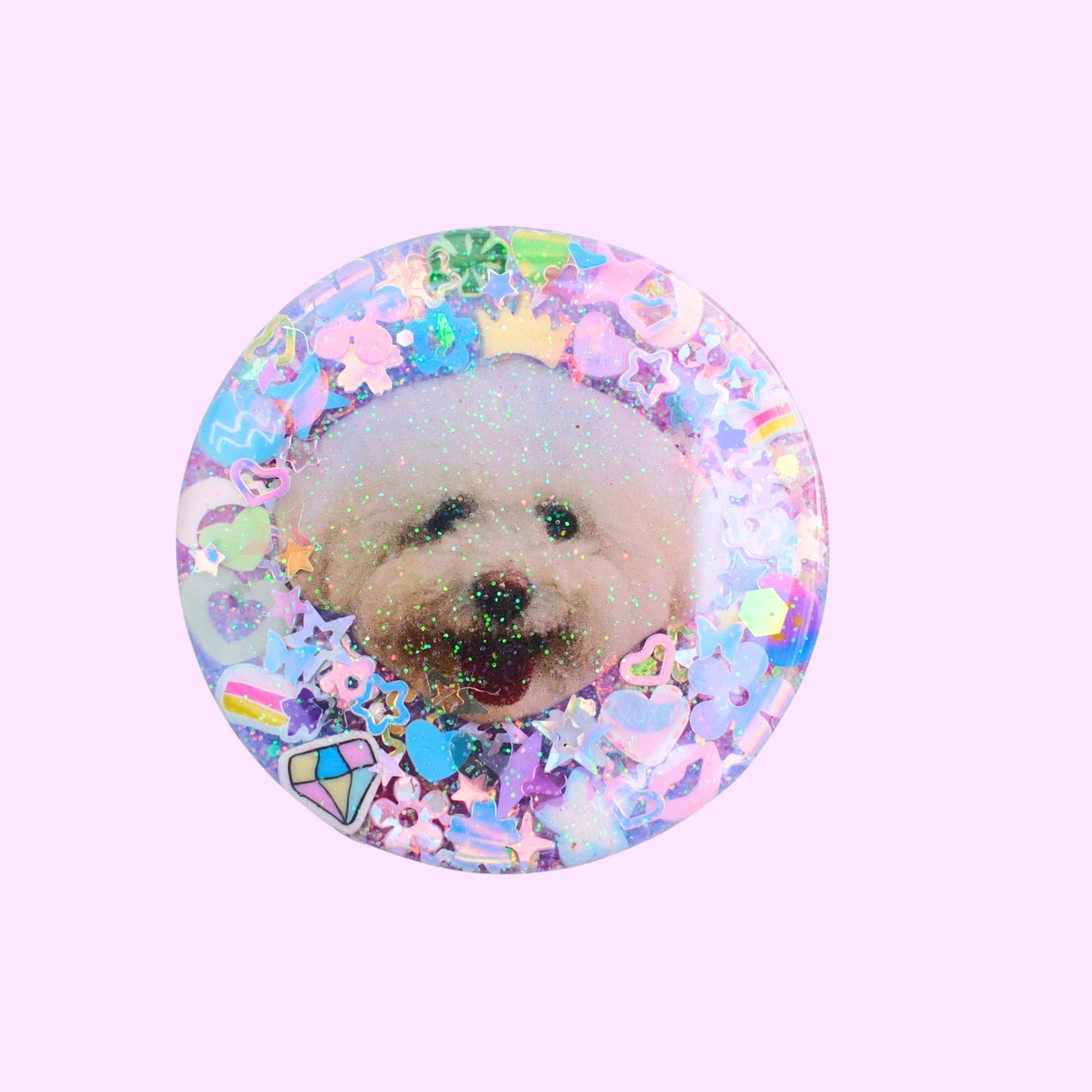 CUSTOM Photo Sparkle Phone Grip