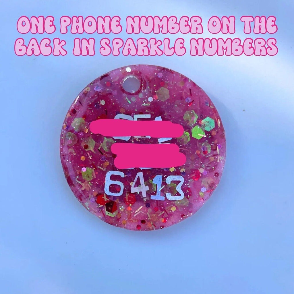 Valentine’s Day Sparkle Pet ID Tag