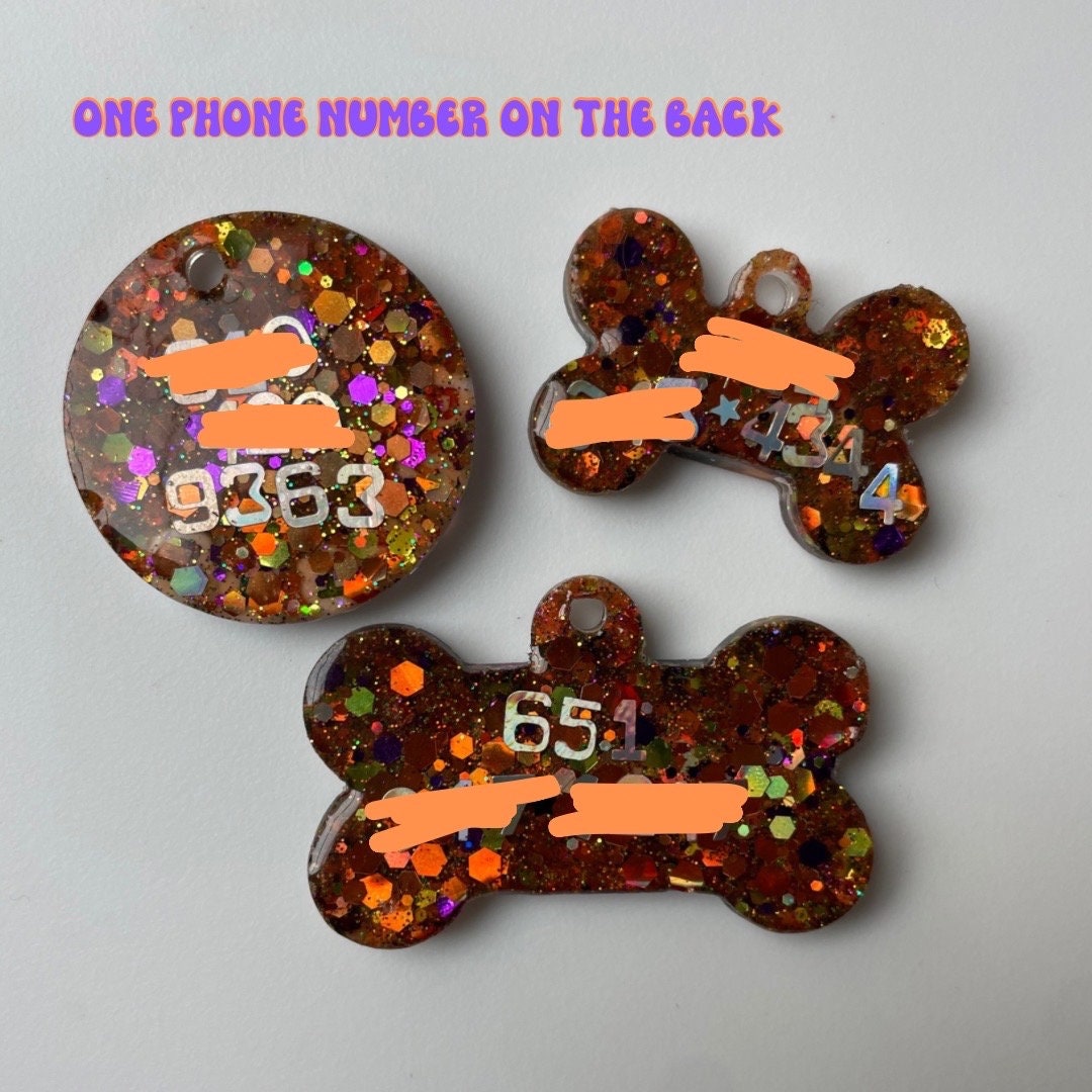 Dark Spooky Sparkle Pet ID Tag