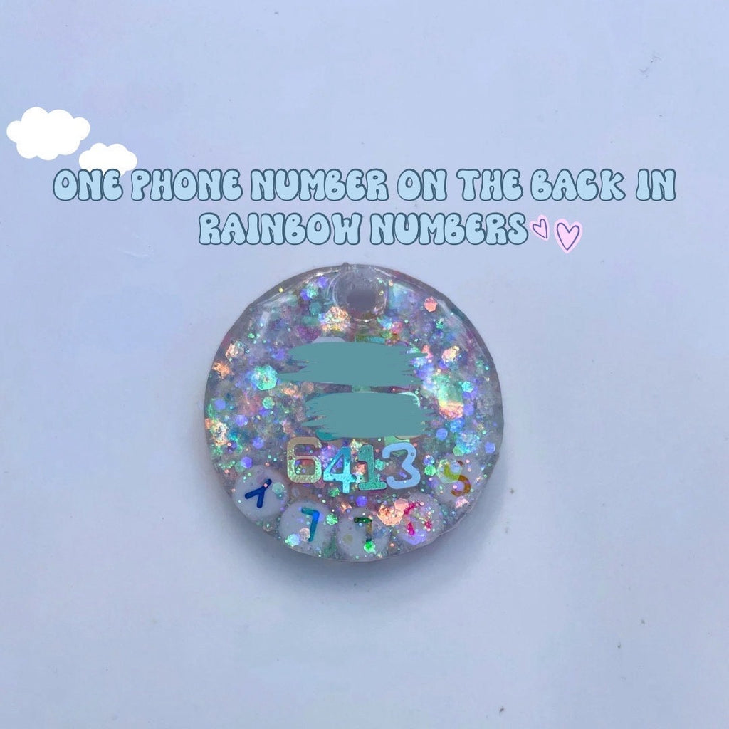 Iridescent Sparkle Pet ID Tag