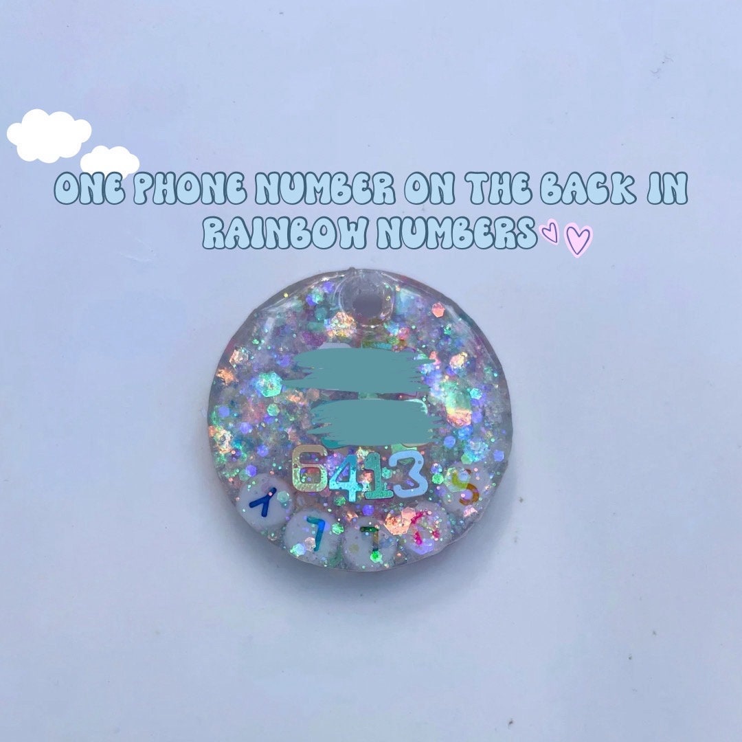 Iridescent Sparkle Pet ID Tag