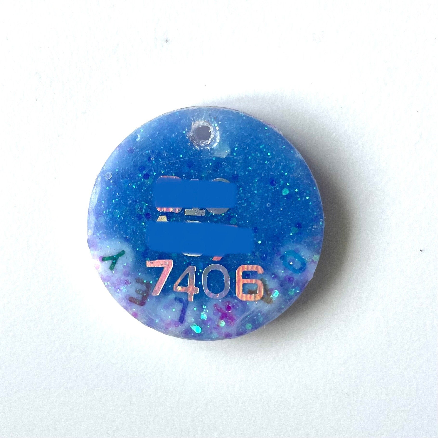 Lavender Sparkle Pet ID Tag