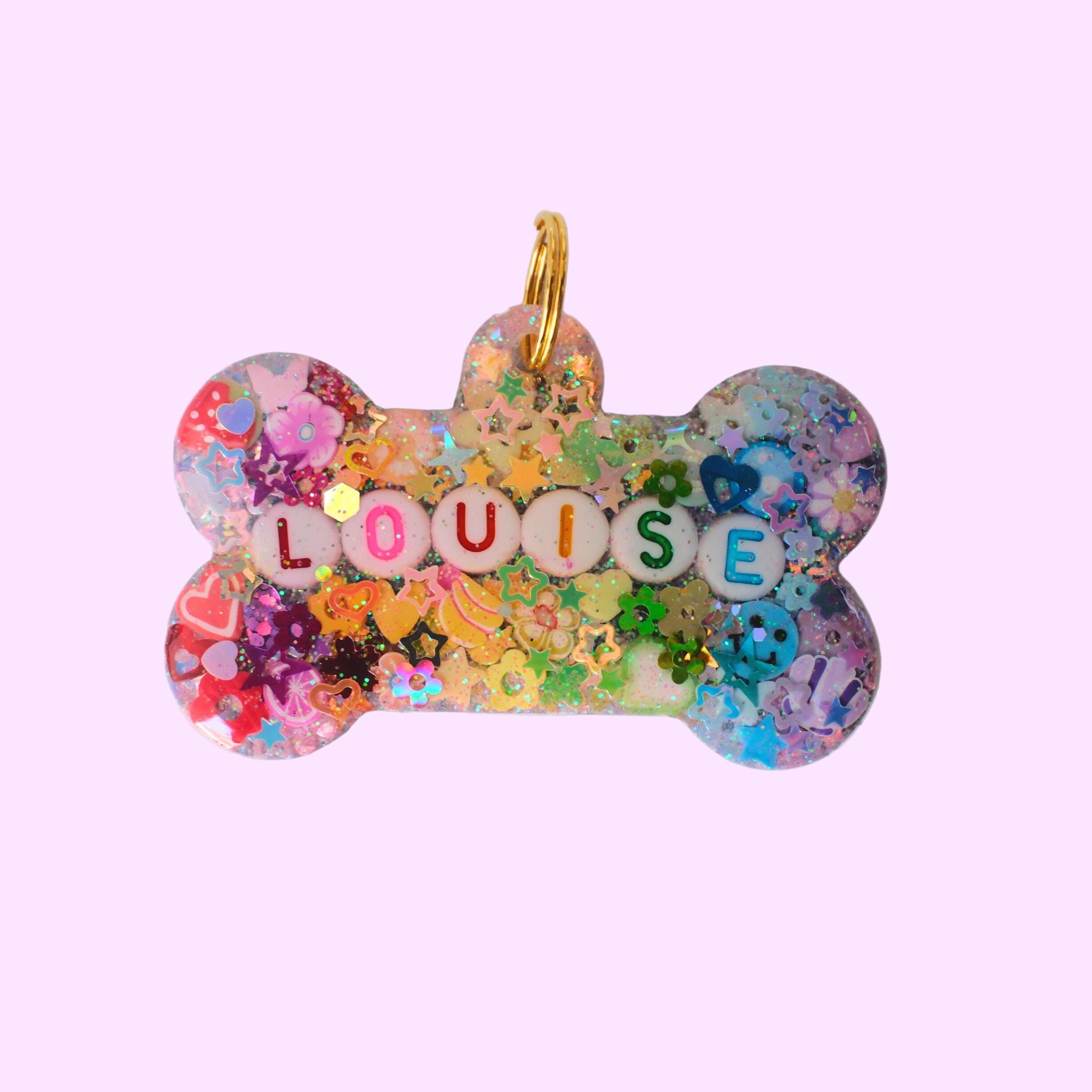 Rainbow Sparkle Pet Tag