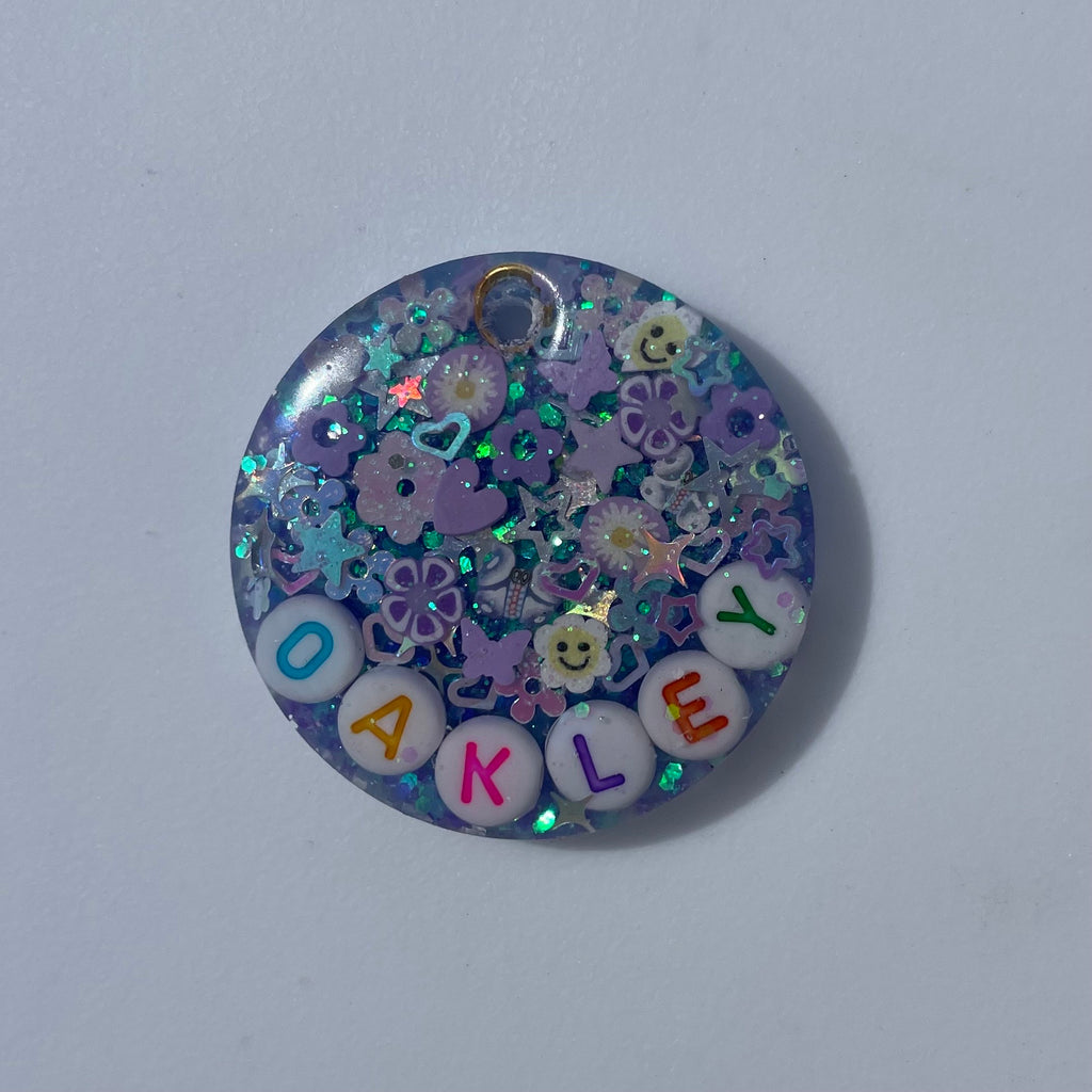 Lavender Sparkle Pet ID Tag