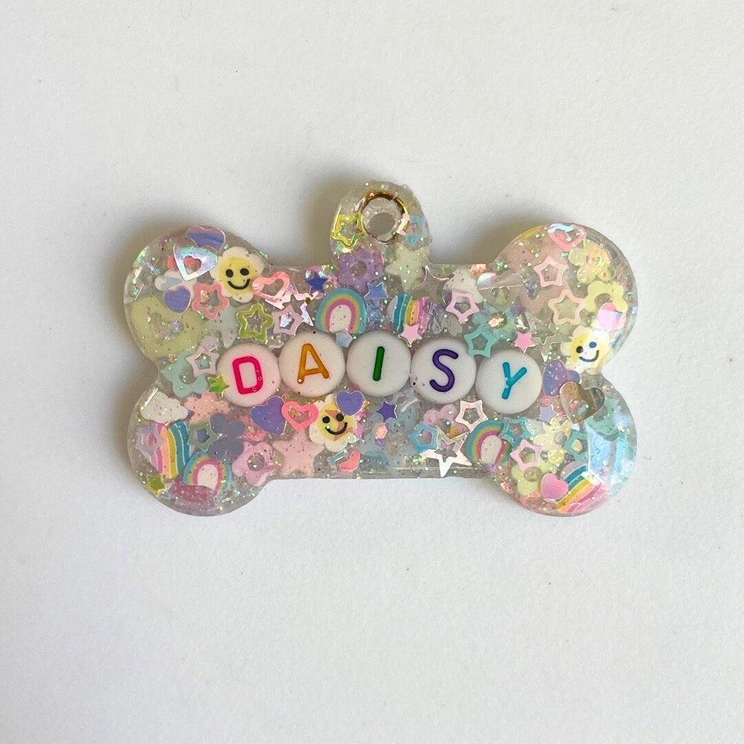 Iridescent Sparkle Pet ID Tag
