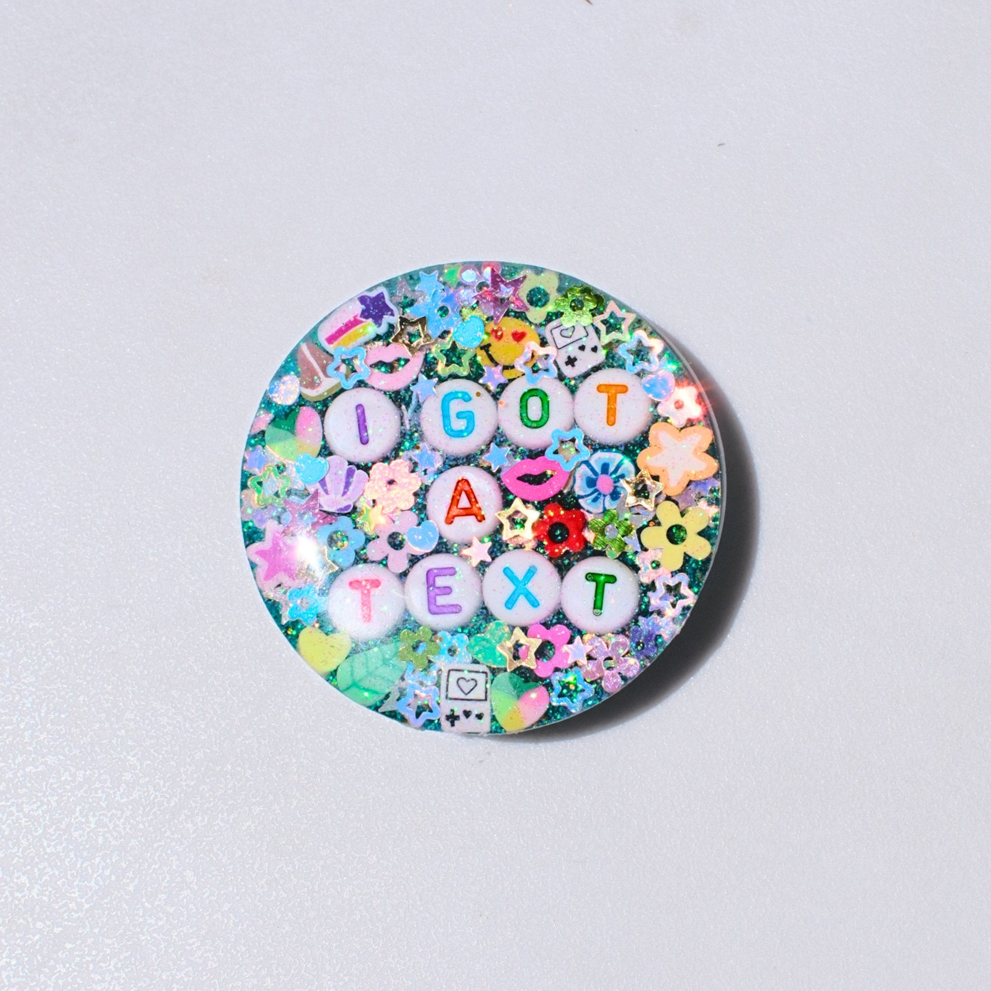 I Got a Text Phone Grip - Love Island Accessory - Glitter Phone Stand