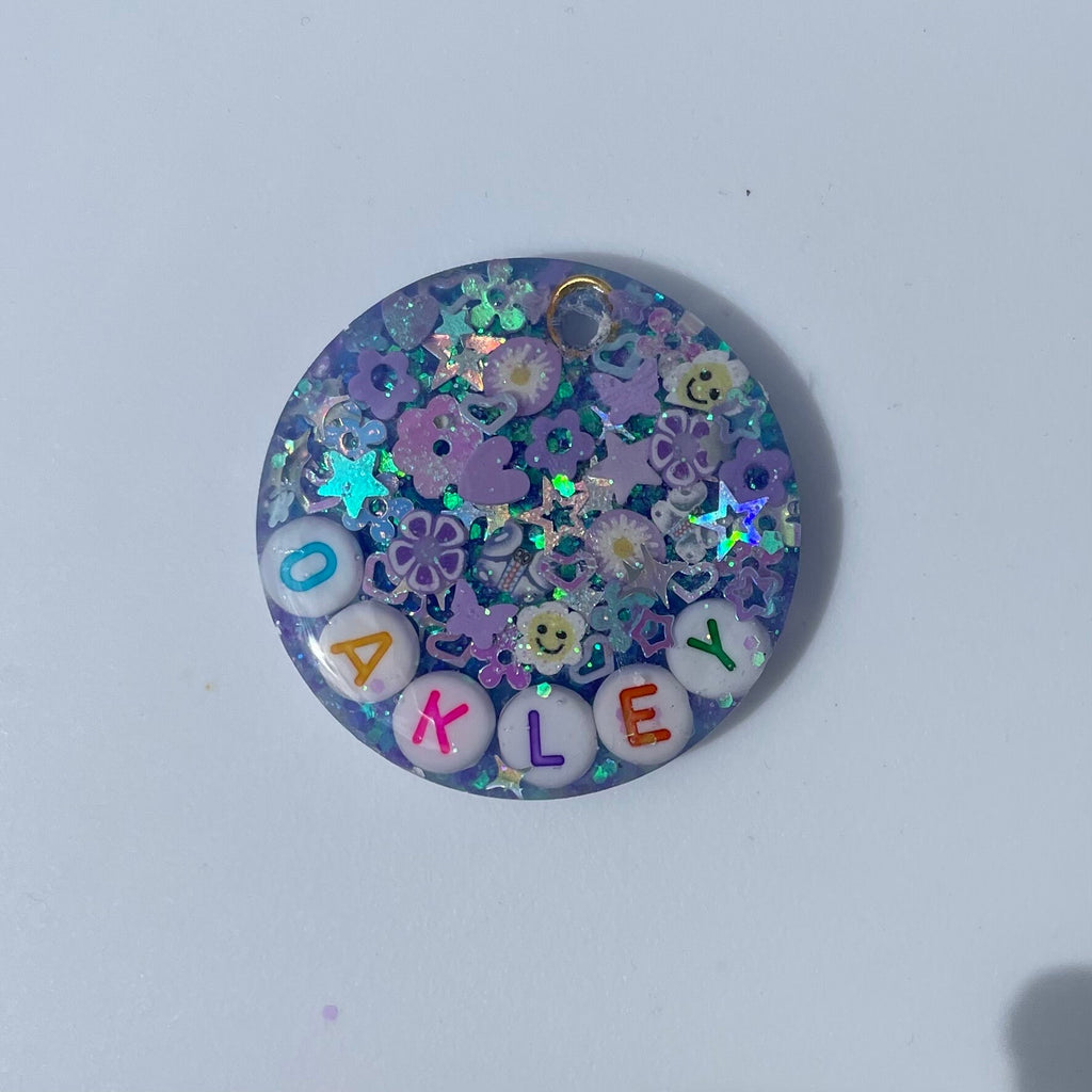 Lavender Sparkle Pet ID Tag