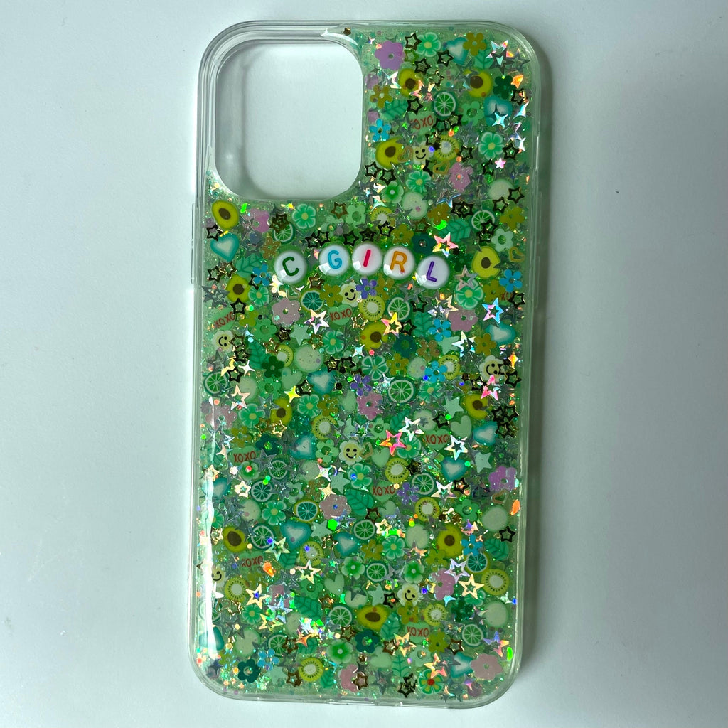 Green Sparkle Phone Case + Matching Grip
