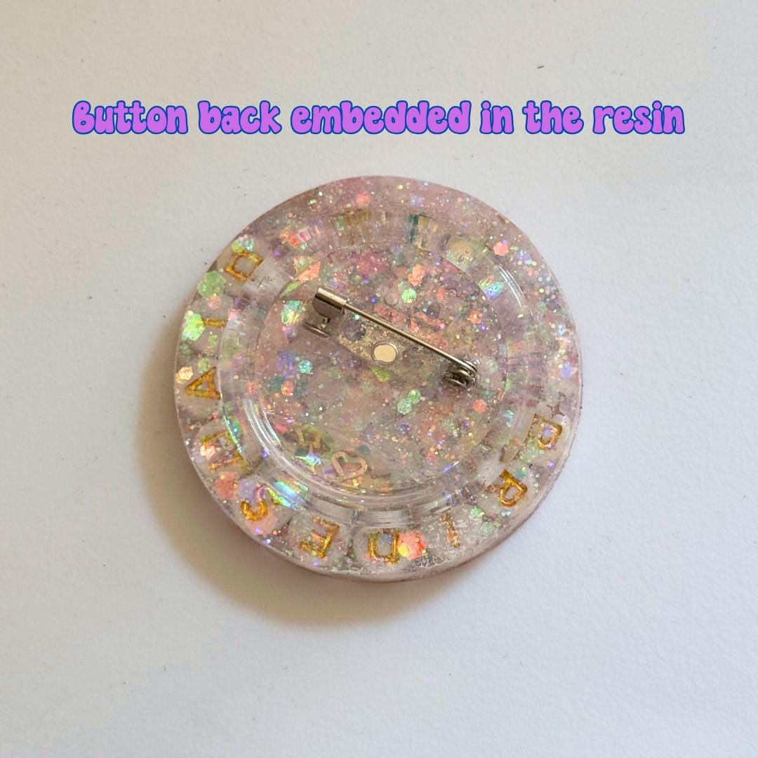 Bridal Party Sparkle Button : Bachelorette Sparkle Pin