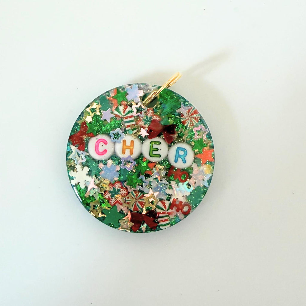 Holly Jolly Sparkle Pet ID Tag - Holiday Pet Tag