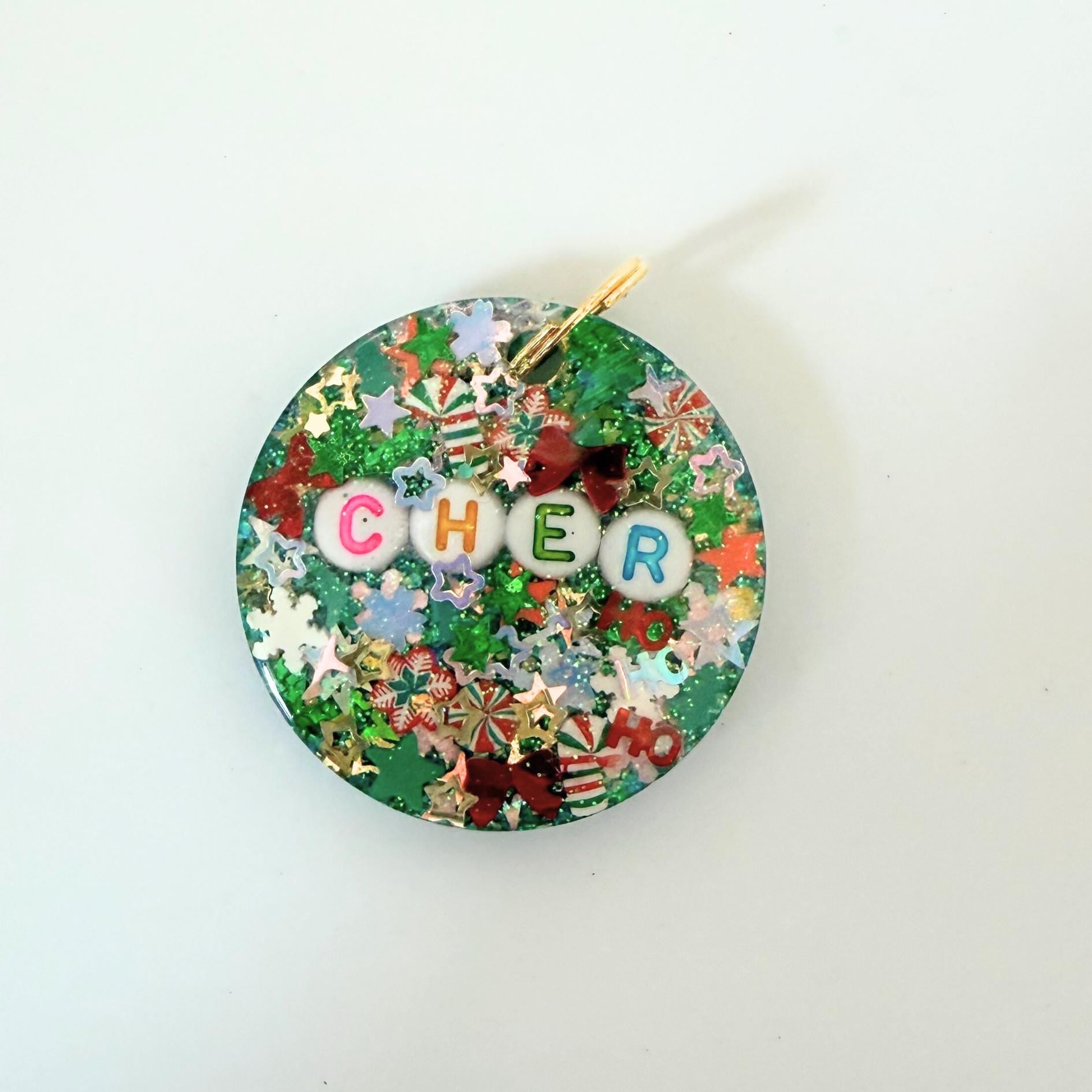 Holly Jolly Sparkle Pet ID Tag - Holiday Pet Tag