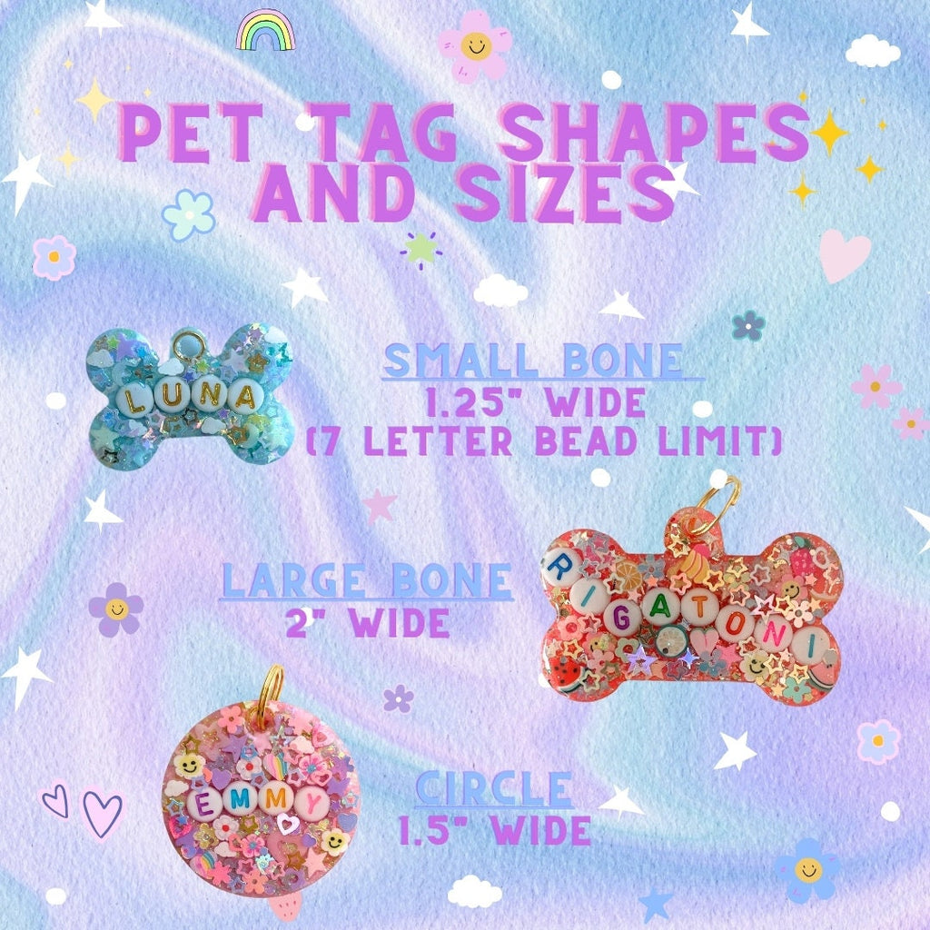 Sugar Plum Pink Sparkle Pet ID Tag - Holiday Pet Tag