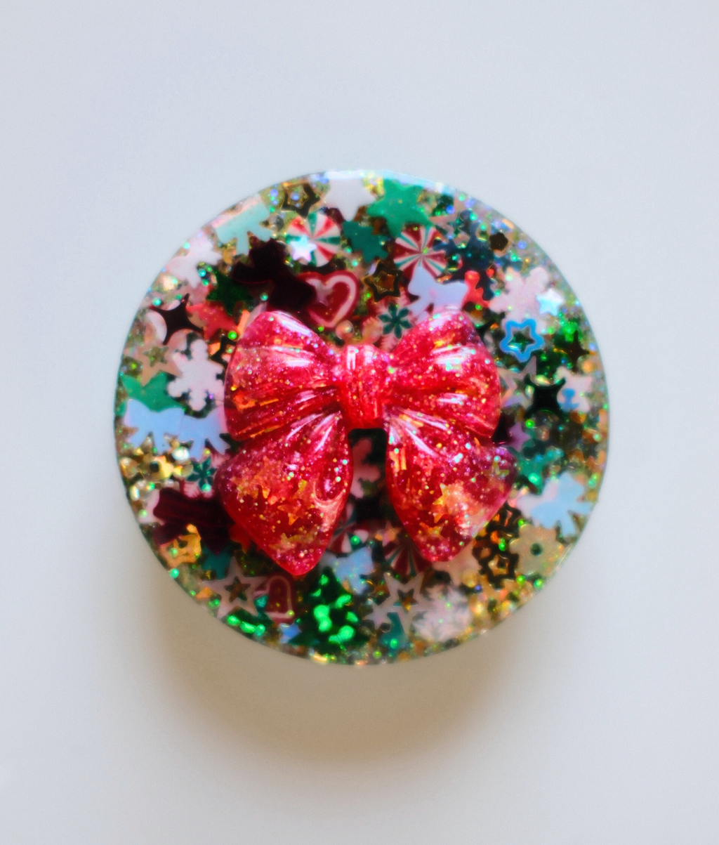 Coquette Christmas Sparkle Phone Grip