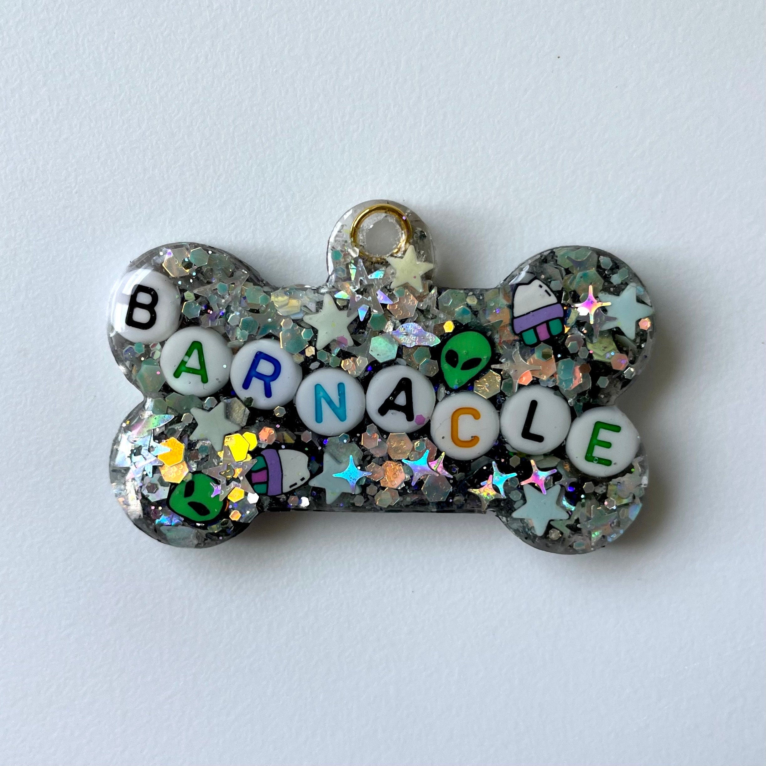 Space Sparkle Glow-in-the-Dark Pet ID Tag