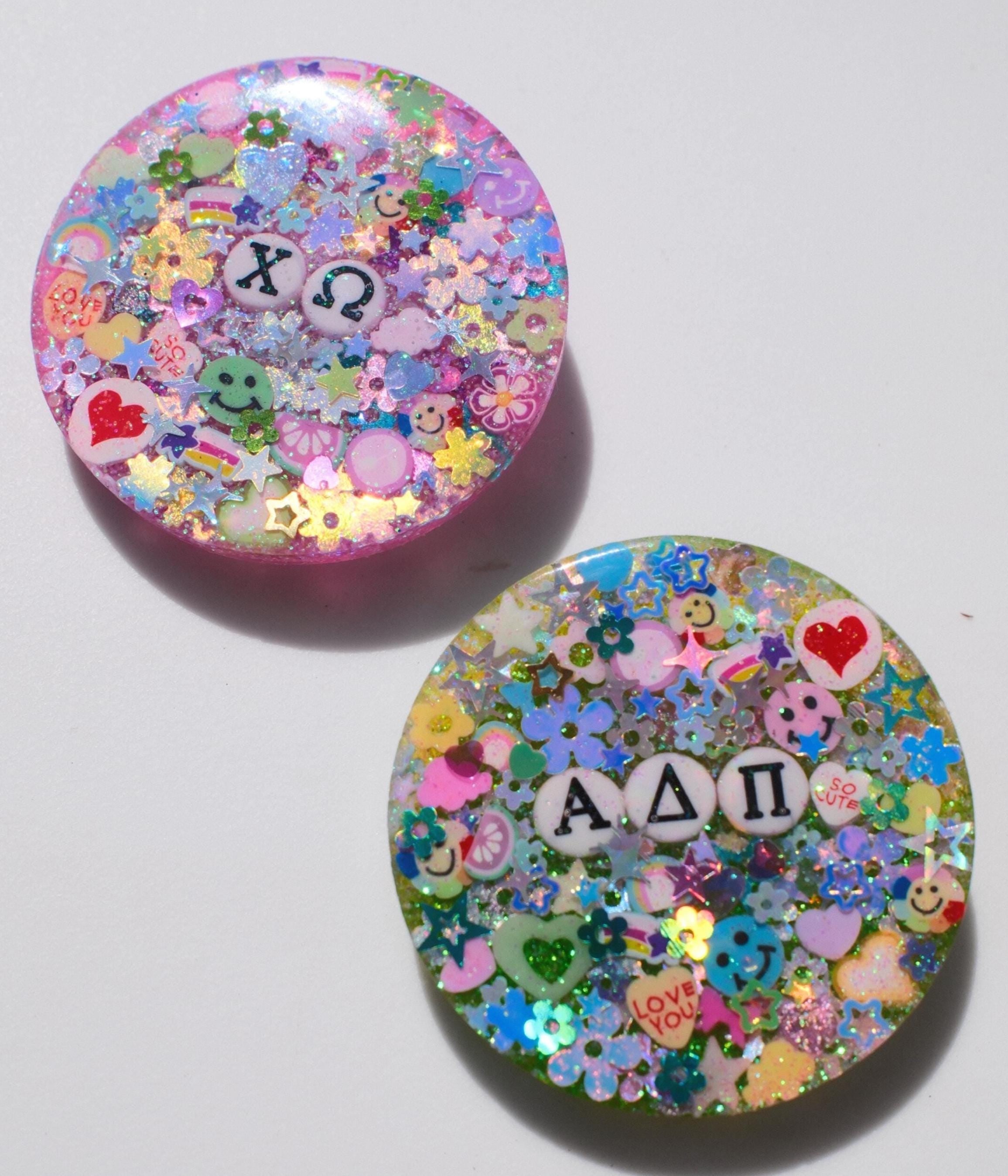 Sorority Glitter Phone Grip: Greek Letter Phone Grip