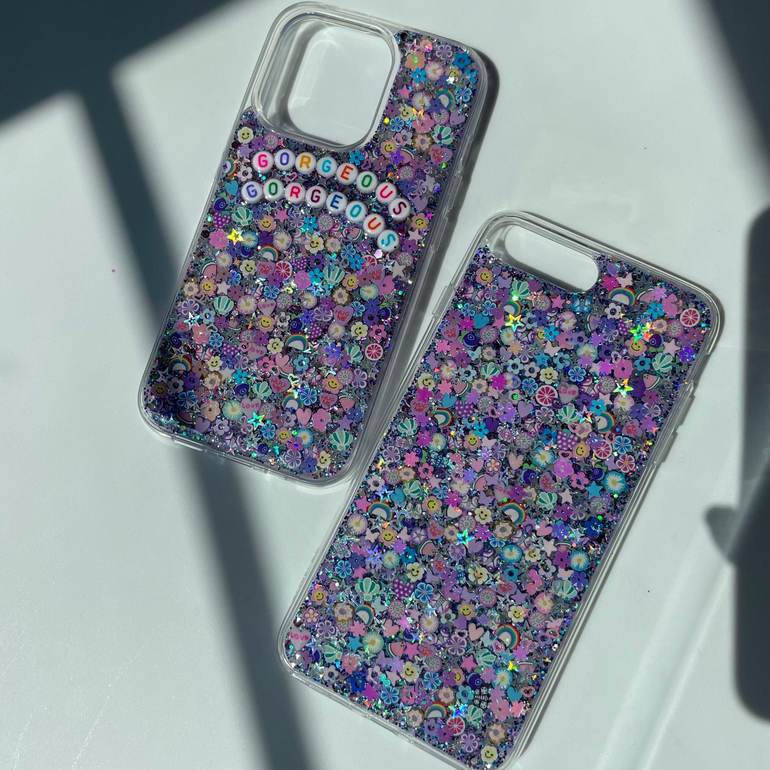 Purple Sparkle iPhone Case + Matching Phone Grip