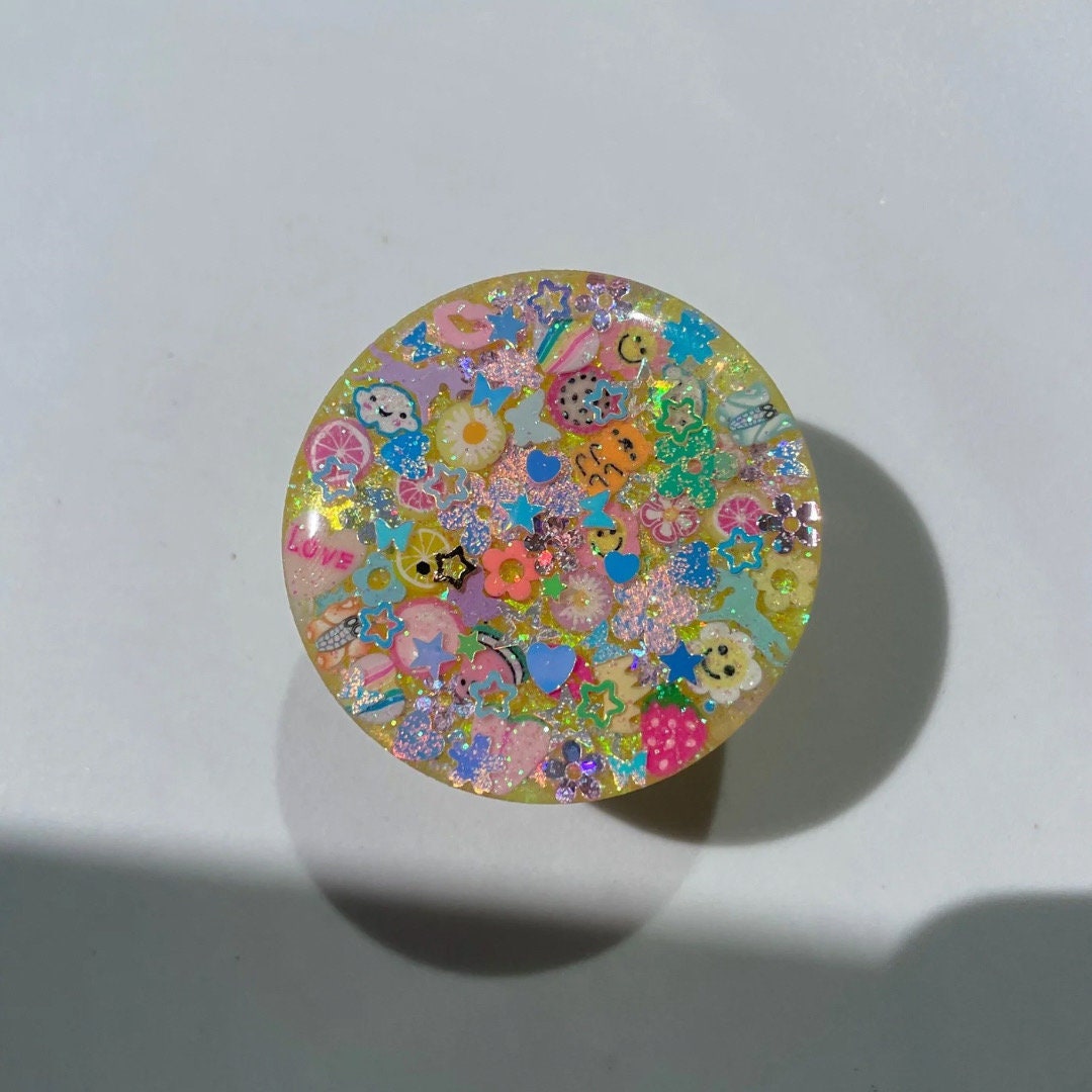 Yellow Sparkle Phone Grip