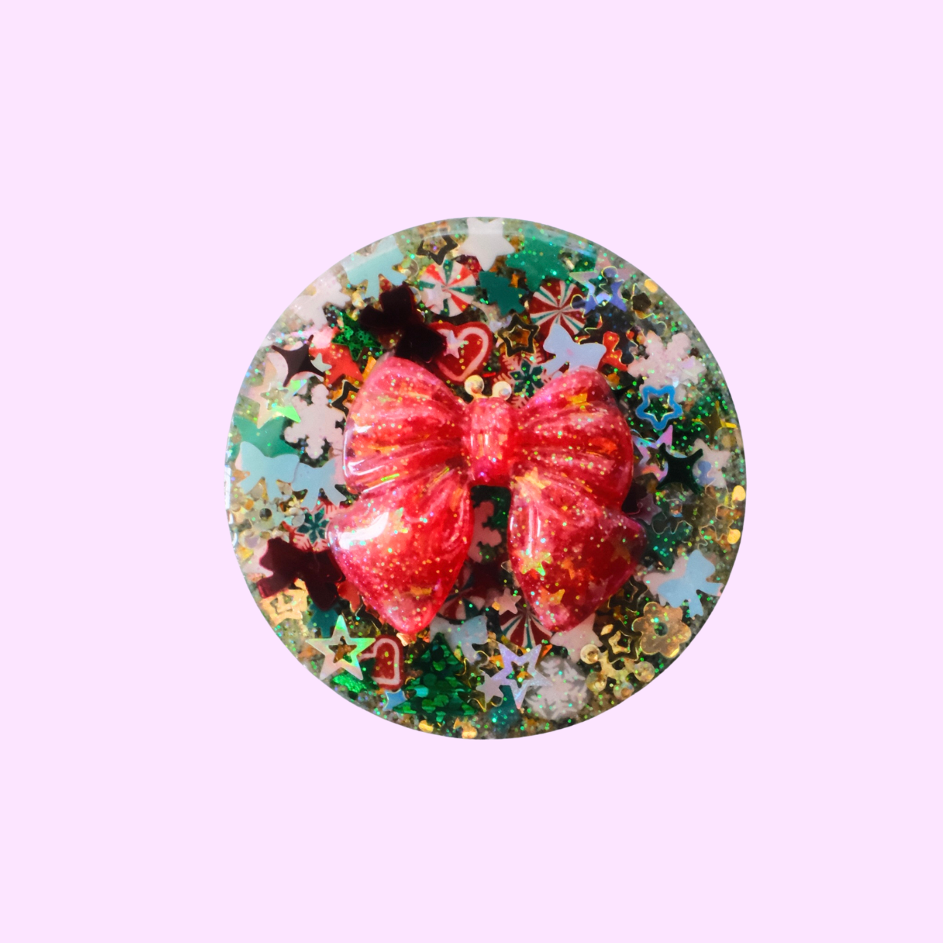 Coquette Christmas Sparkle Phone Grip