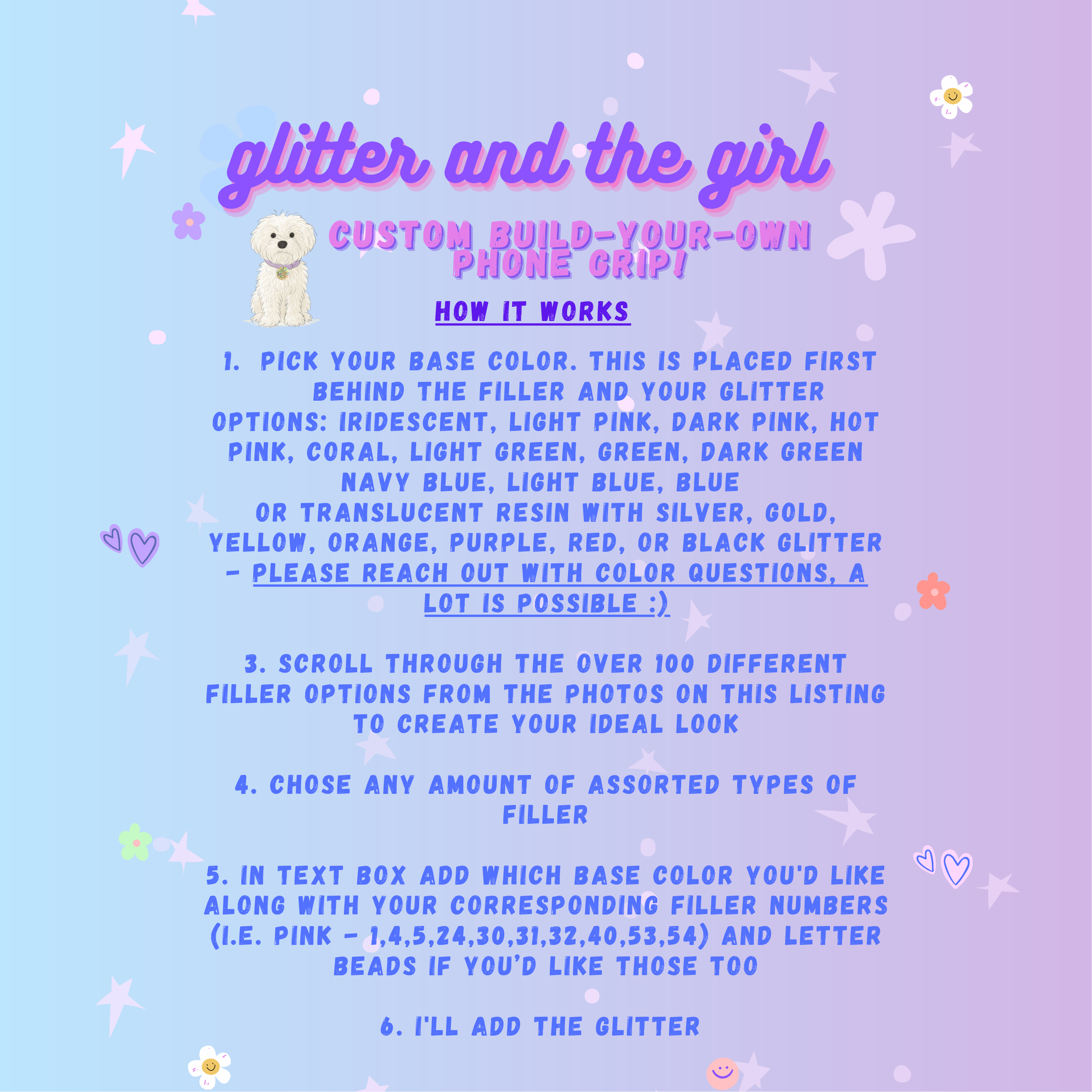 CUSTOM Sparkle Phone Grip