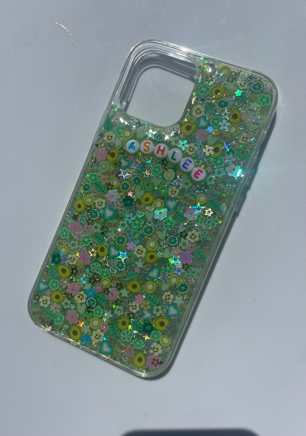 Green Sparkle Phone Case + Matching Grip