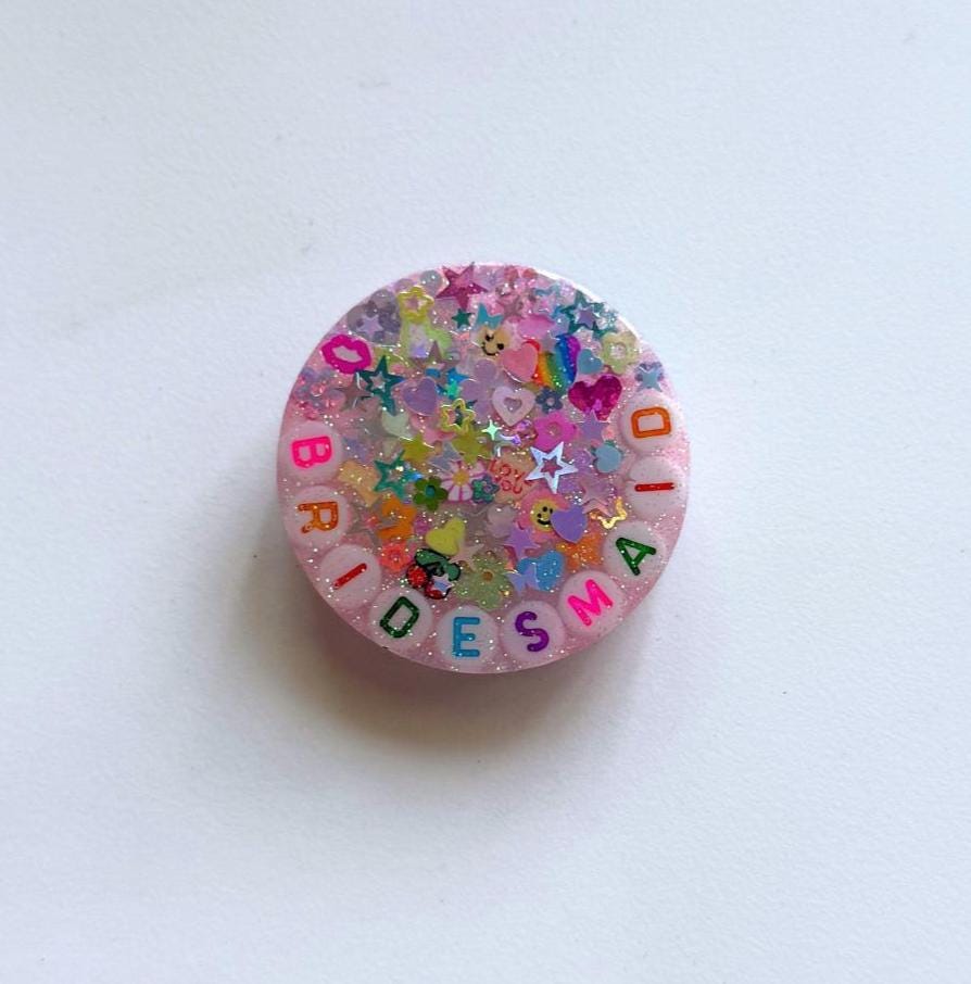Bridal Party Sparkle Button : Bachelorette Sparkle Pin