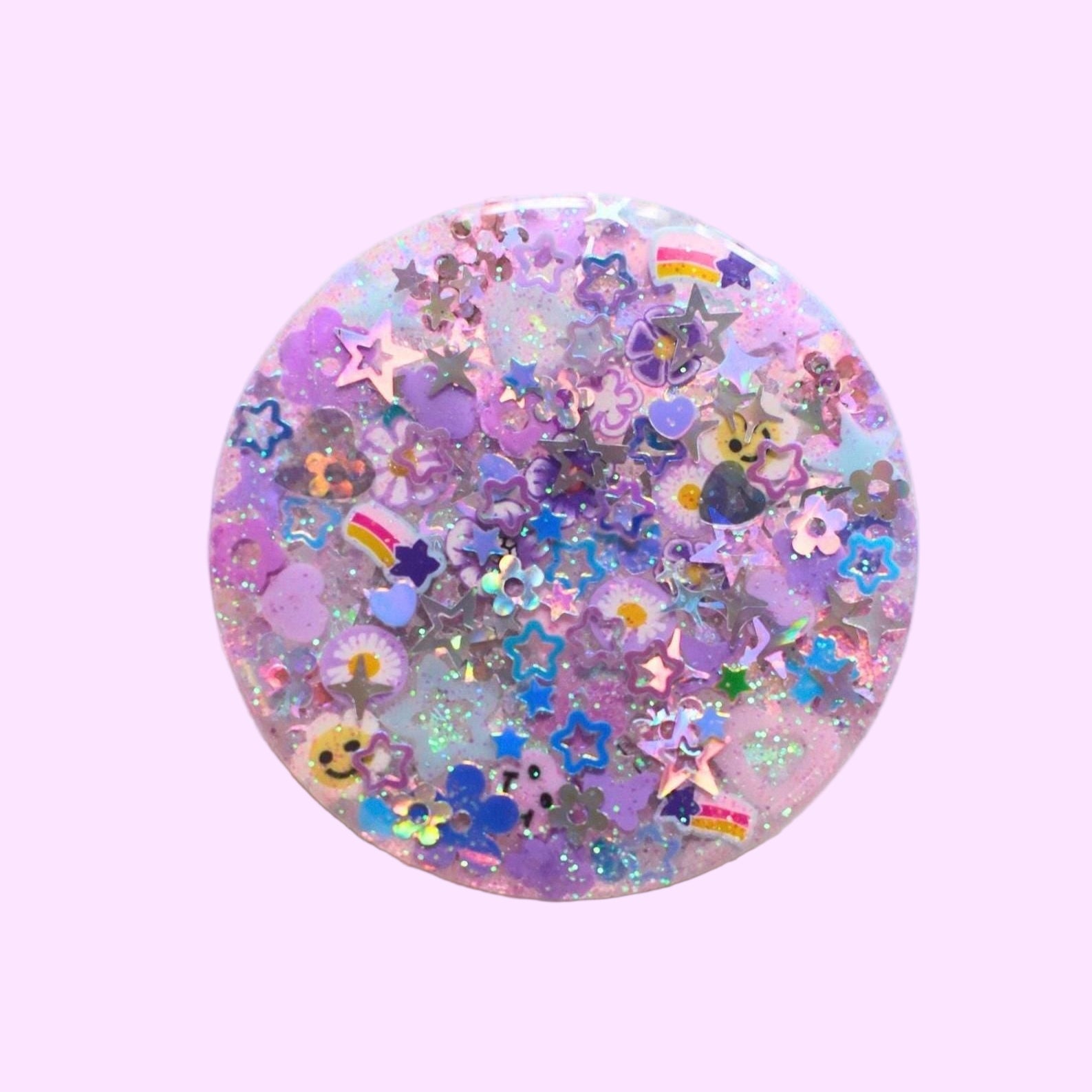 Soft Purple Sparkle Phone Grip