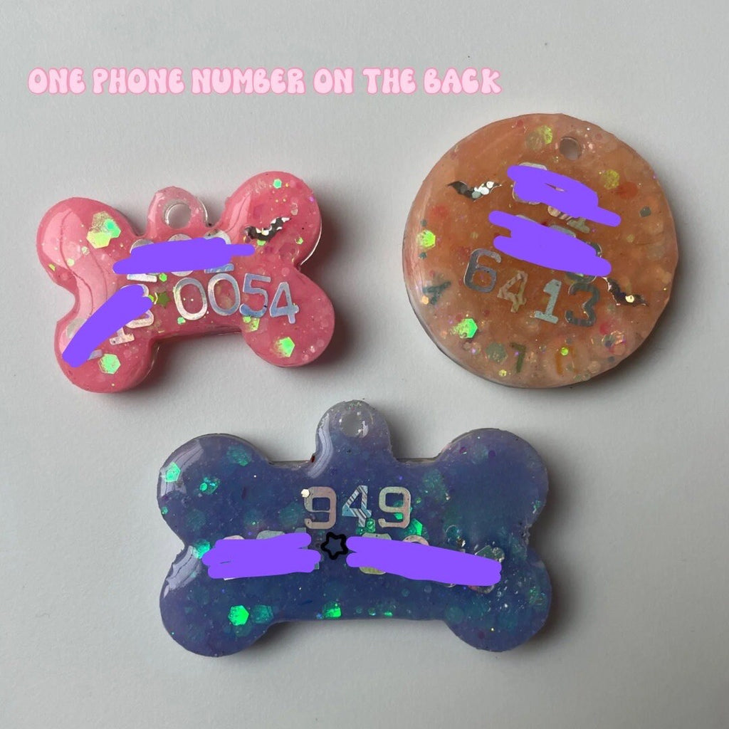 Soft Spooky Sparkle Pet ID Tag