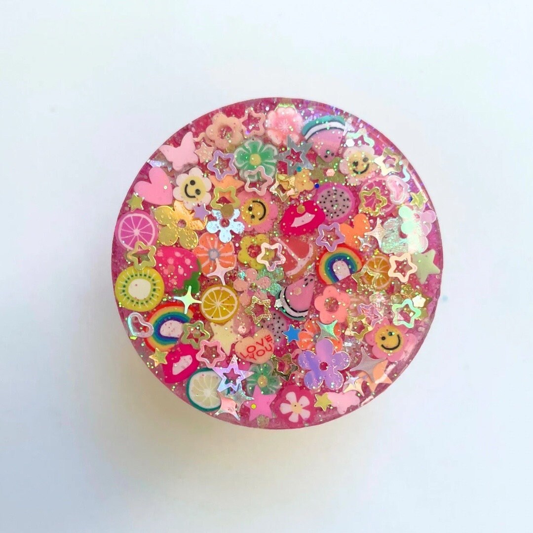 Fuchsia Sparkle Phone Case + Matching Phone Grip