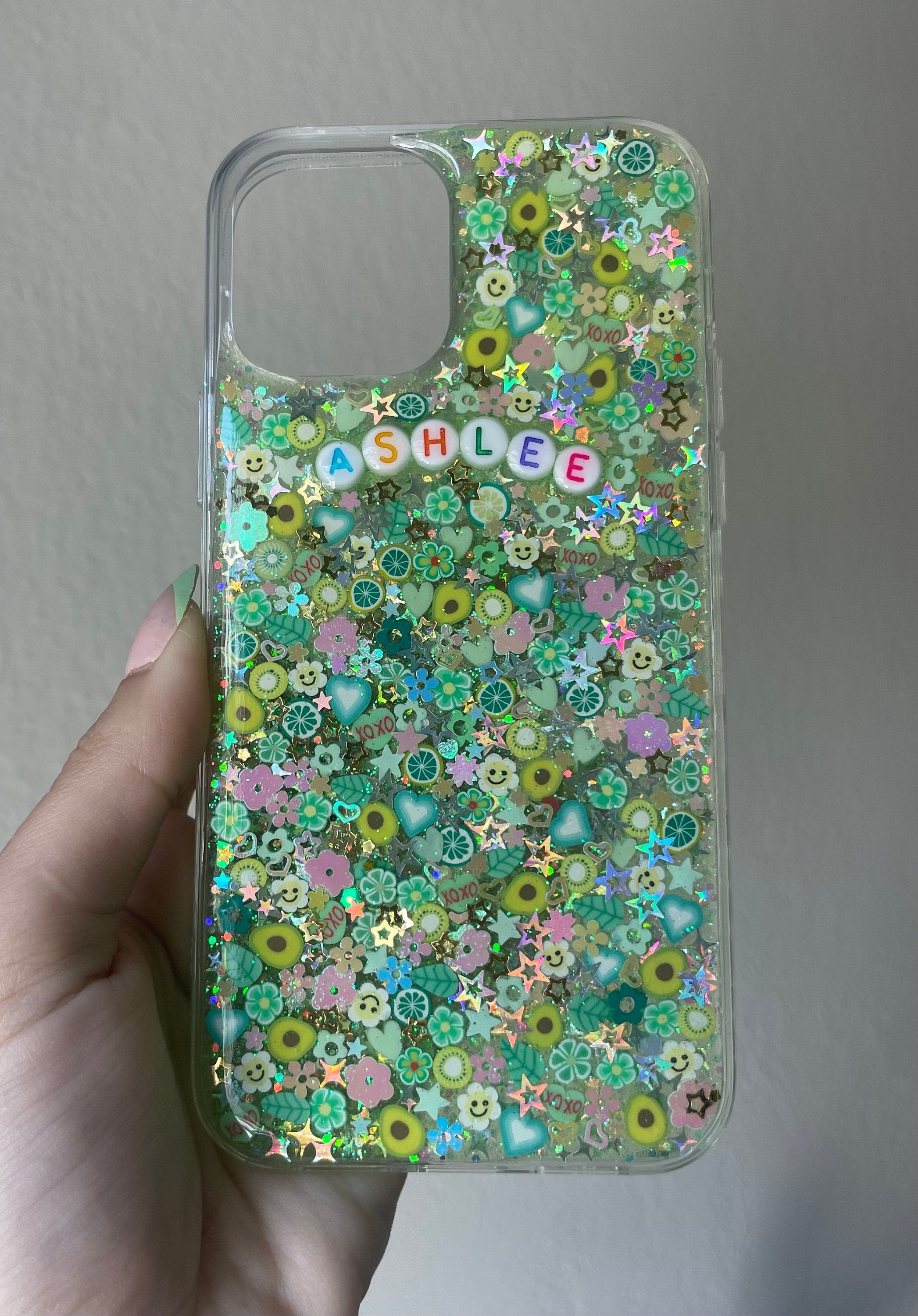 Green Sparkle Phone Case + Matching Grip