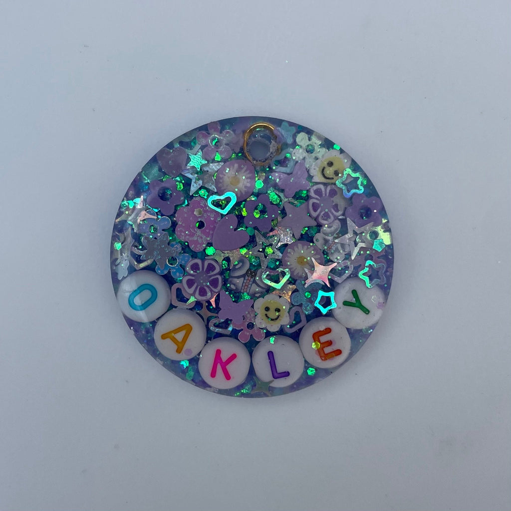 Lavender Sparkle Pet ID Tag