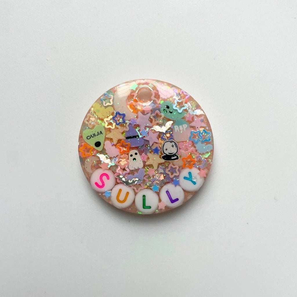 Soft Spooky Sparkle Pet ID Tag