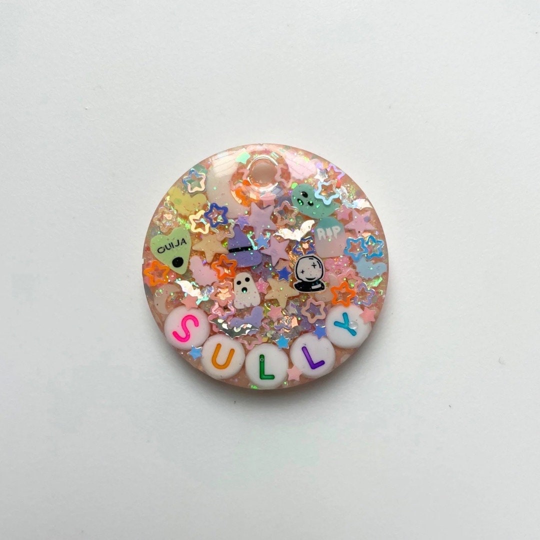 Soft Spooky Sparkle Pet ID Tag