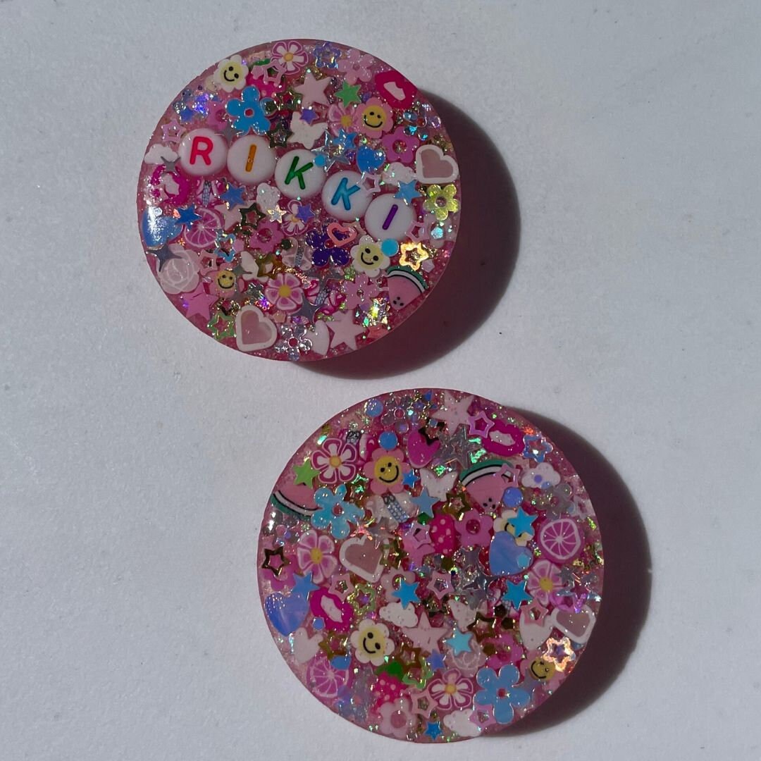 Pink Sparkle Phone Grip