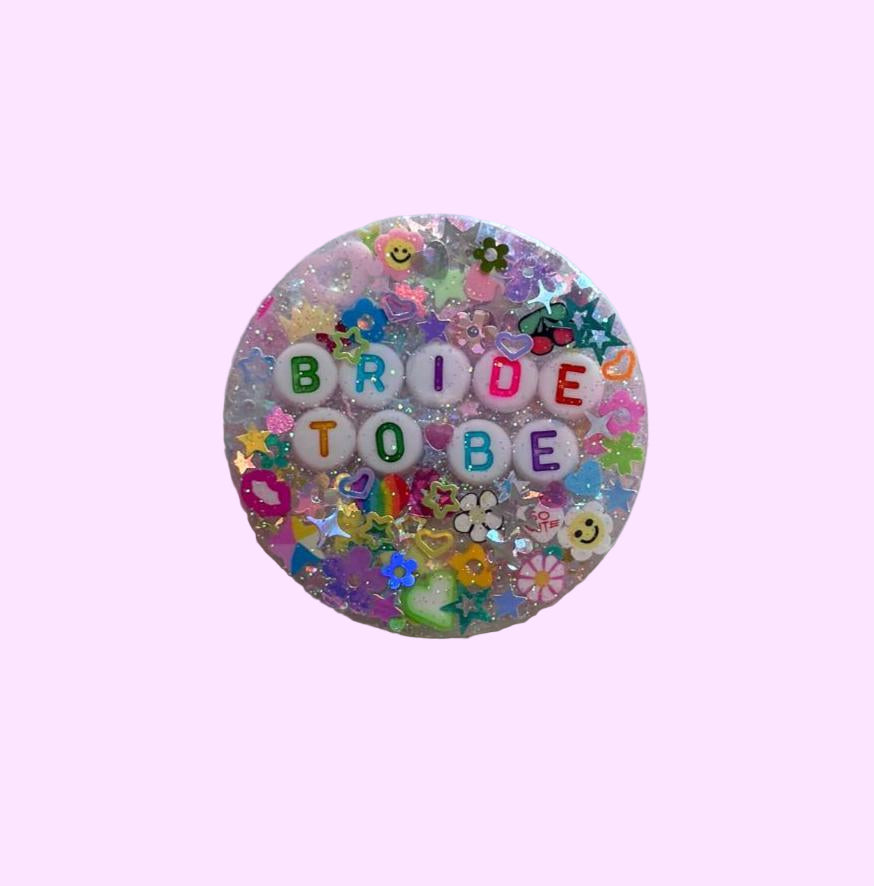 Bridal Party Sparkle Button : Bachelorette Sparkle Pin