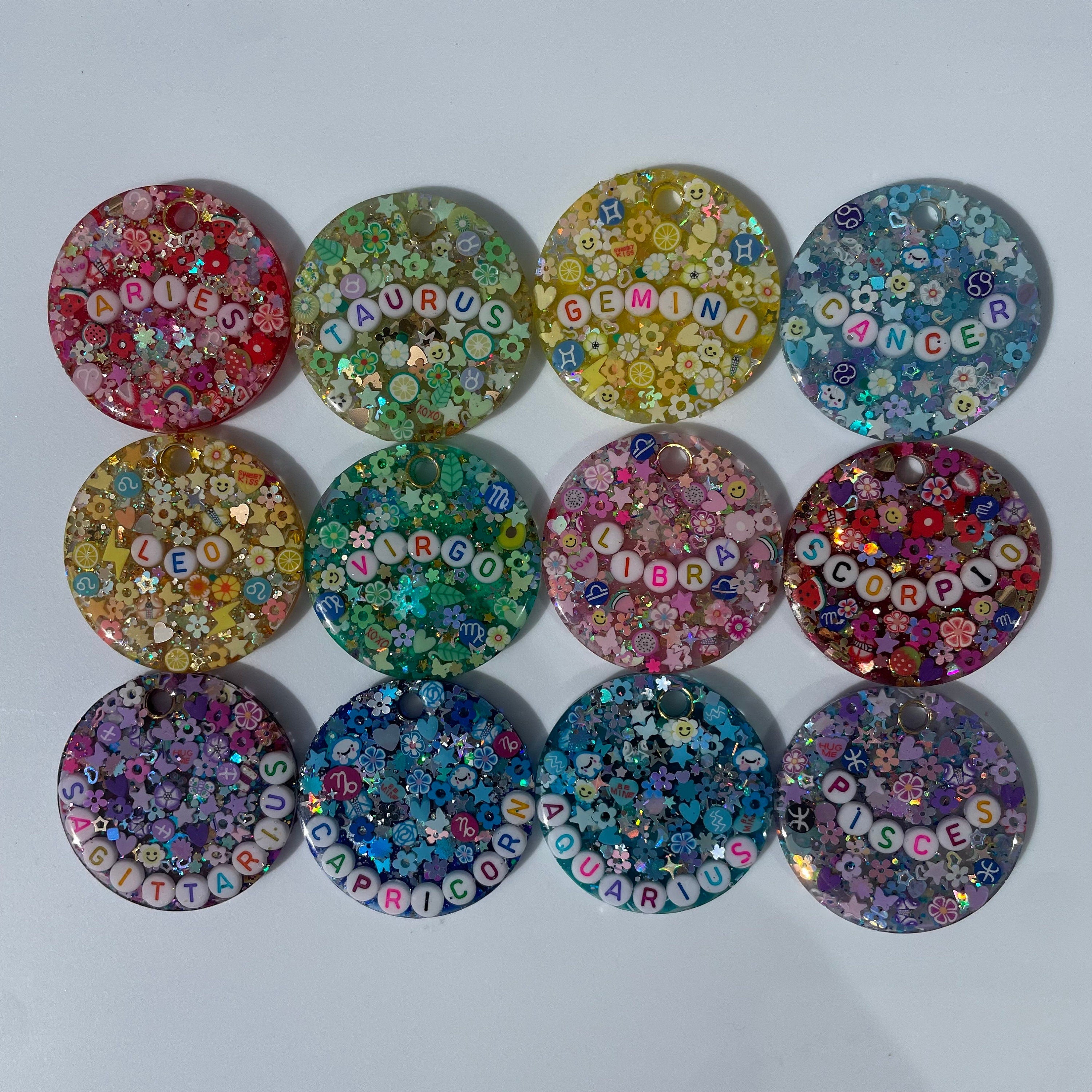 Zodiac Sparkle Keychain - Astrology keychain